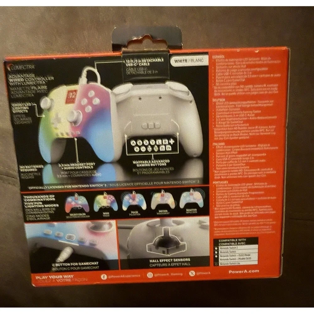 Nintendo Switch 2 PowerA Advantage Wired Controller Lumectra New